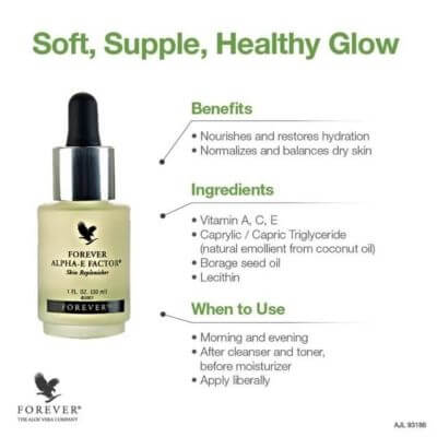 آلفا ای فاکتور فوراور، سرشار از انواع ویتامین ها و مواد مغذی پوست